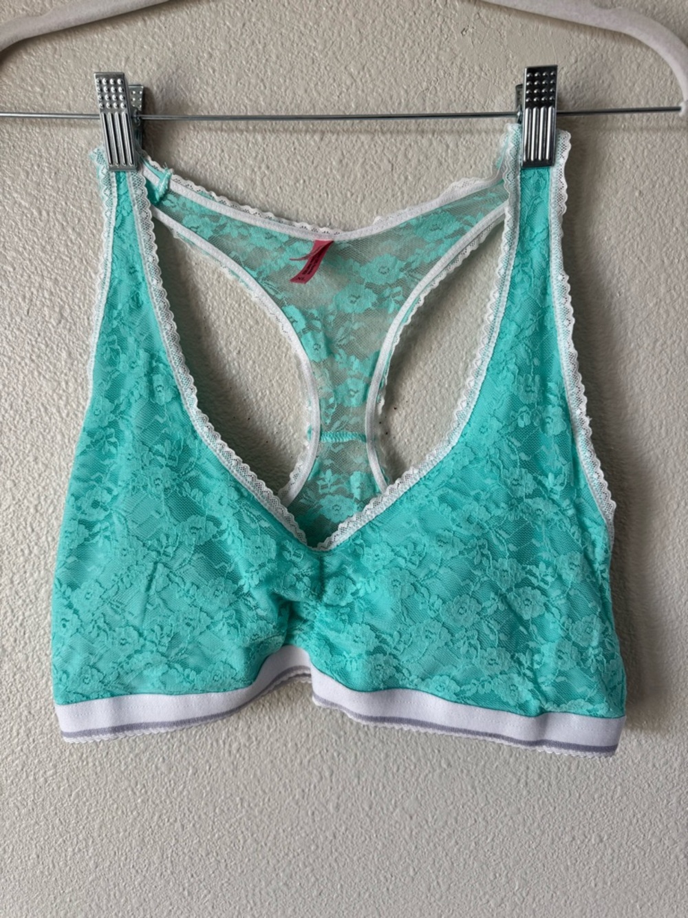 Y2K Rue 21 Lace Bralette - Aqua Green Comfort Bra. Size XL